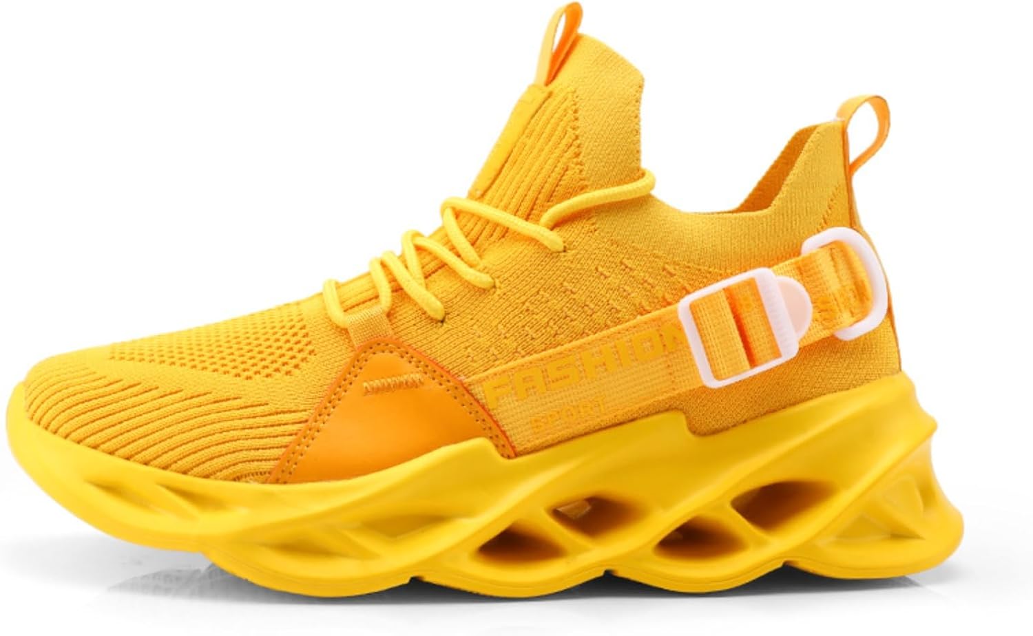 

Мужские легкие кроссовки для бега - дышащая сетка, повседневные кроссовки с удобной промежуточной подошвой и подошвой, предотвращающей скольжение, для ежедневного бега Azttoztto, желтый