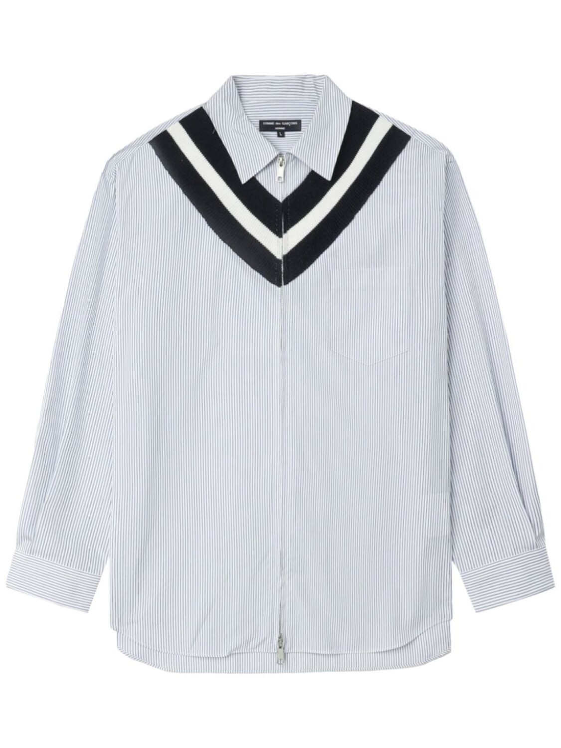 

Comme des Garçons Homme рубашка с трикотажными вставками, белый