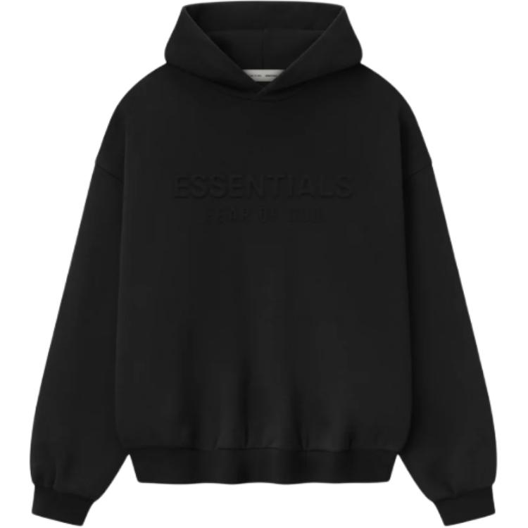 Fear Of God Essentials Толстовка с капюшоном FW25 Fleece JET BLACK мужская — фото 3