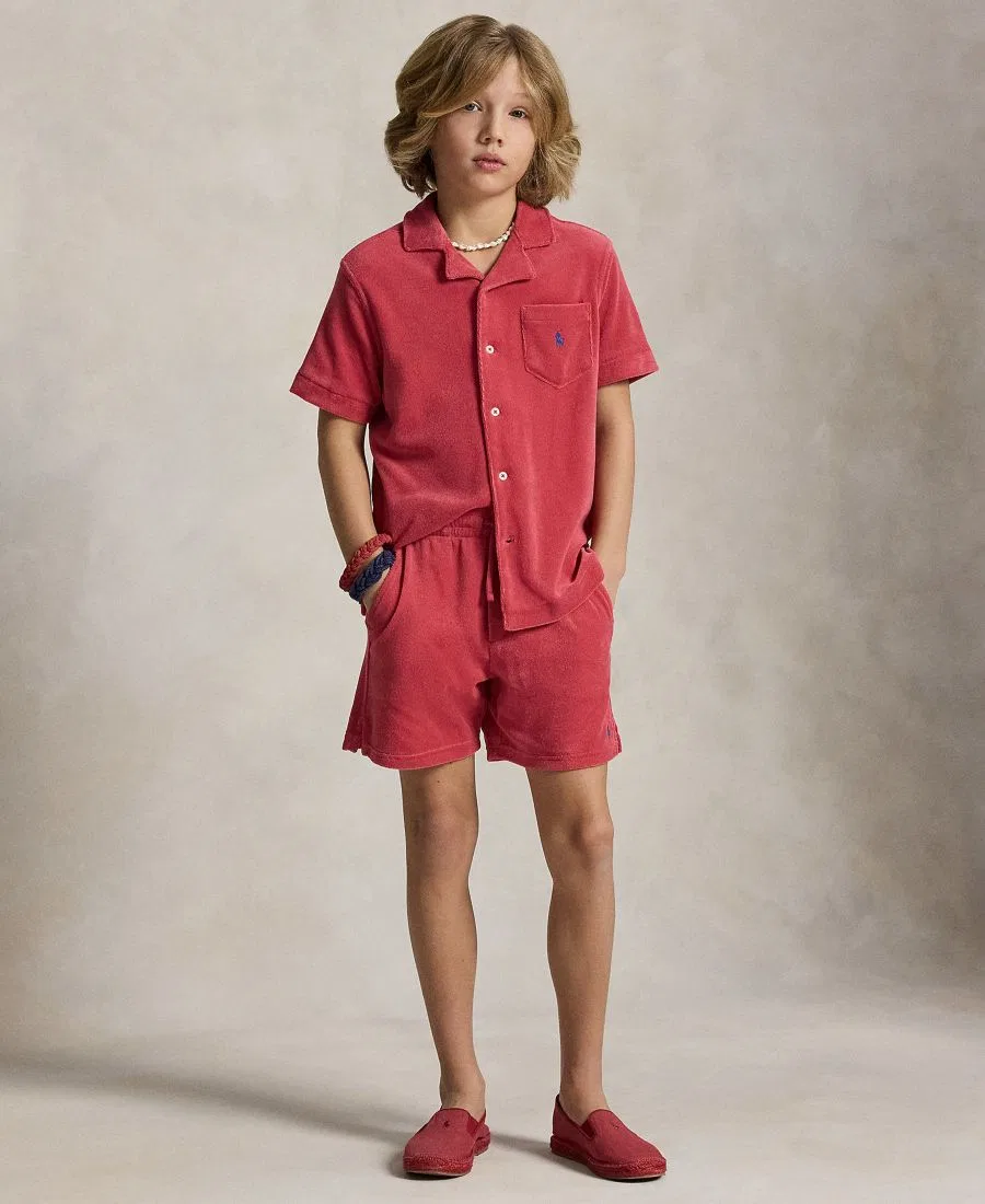 Детские шорты Terry на завязках, размер 8-20 Polo Ralph Lauren, красный — фото 2