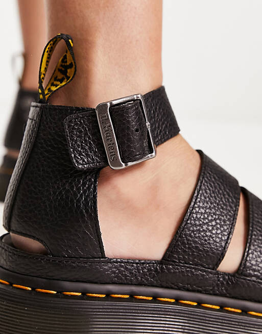 Черные массивные сандалии на квадратной подошве Dr Martens Clarissa ii — фото 2