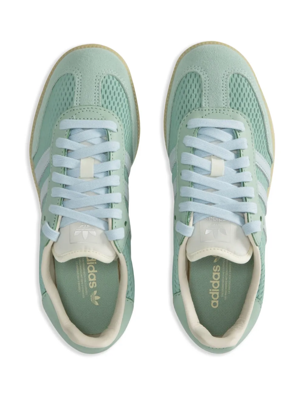 Кроссовки Samba с сетчатыми вставками Adidas, зеленый — фото 4