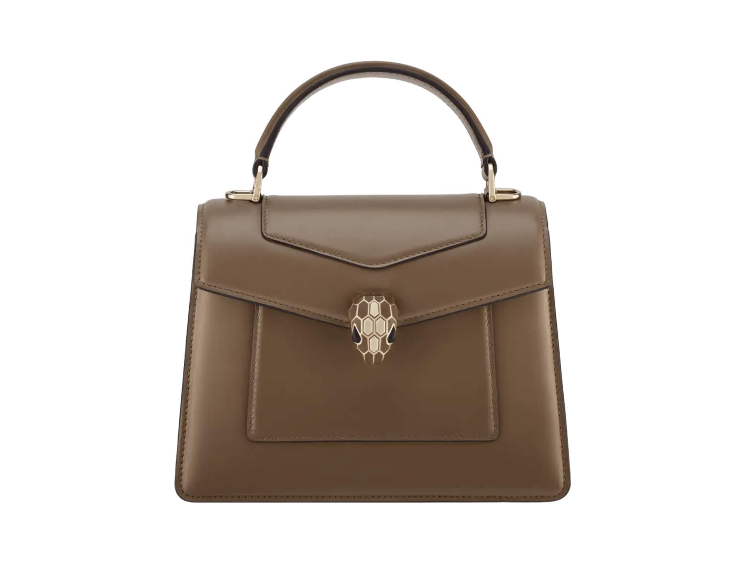 

Сумка Serpenti forever среднего размера с верхней ручкой Bvlgari, коричневый