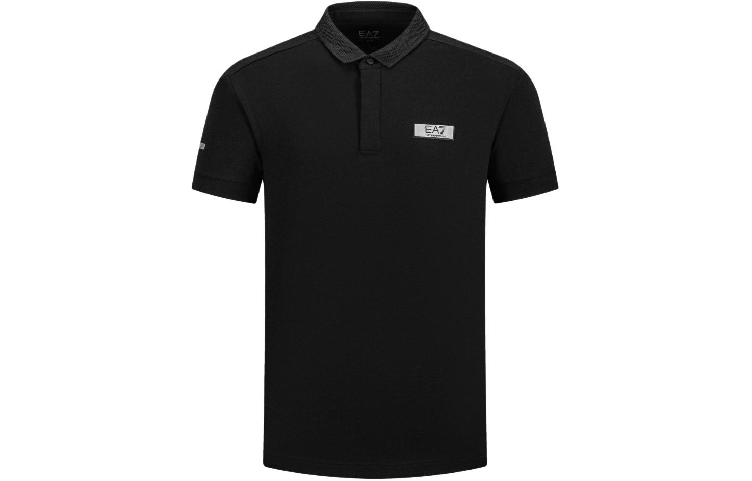 

Футболка поло мужская черная EA7 SS24 EMPORIO ARMANI