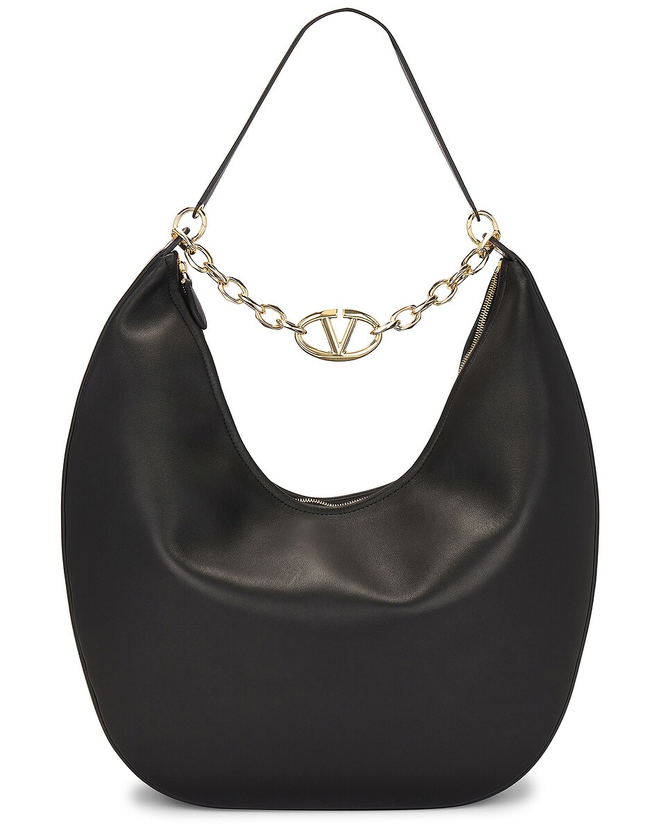 

Большая сумка-хобо Moon с V-образным логотипом Valentino Garavani, цвет Nero