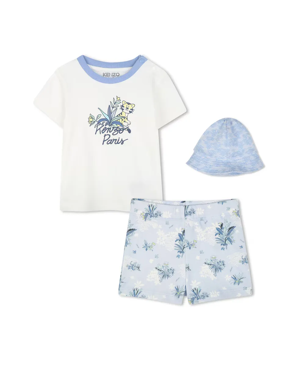 

Комплект для мальчика в белом хлопковом цвете Kenzo Kids, белый