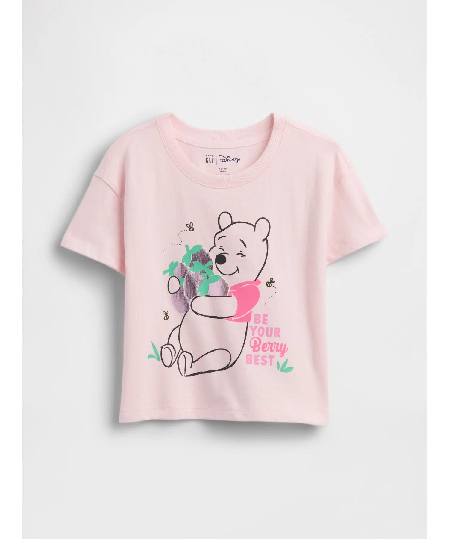 Детская розовая футболка Gap с принтом Disney