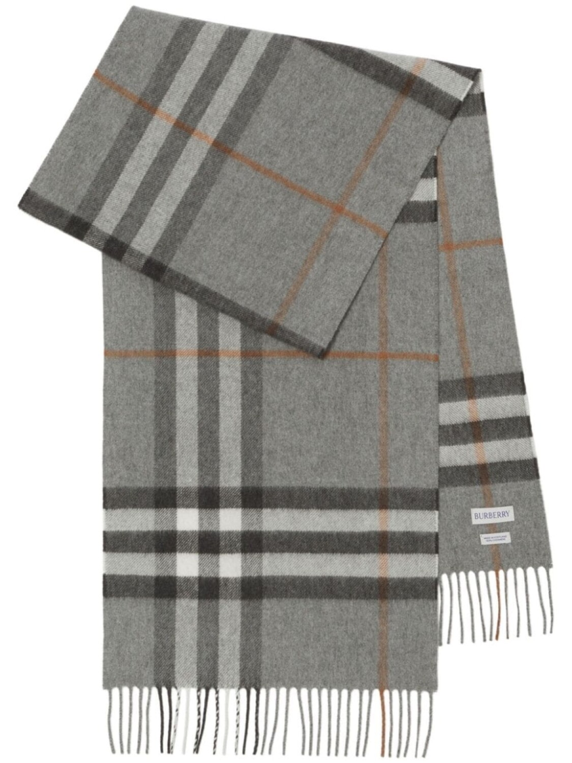 

Burberry кашемировый шарф в клетку, серый