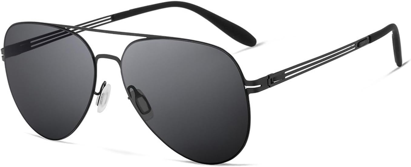 

Солнцезащитные очки для женщин и мужчин, классические очки-авиаторы для мужчин и женщин, защита от УФ-излучения, новинка 2024 года (черная оправа, черные линзы) SA HEXISHIJIA, Black Frame Black Lens