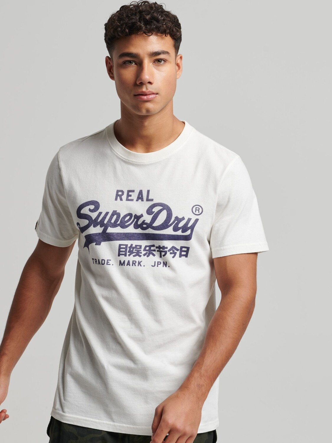 

Футболка с логотипом Superdry Vintage, цвет: экрю