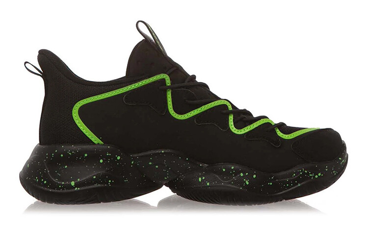 Кроссовки LINING YOUNG Kids Lifestyle Shoes GS Low-top Black/green — фото 2
