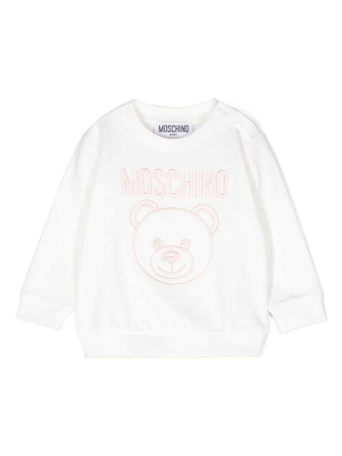 

Moschino Kids толстовка с вышивкой Teddy Bear, белый