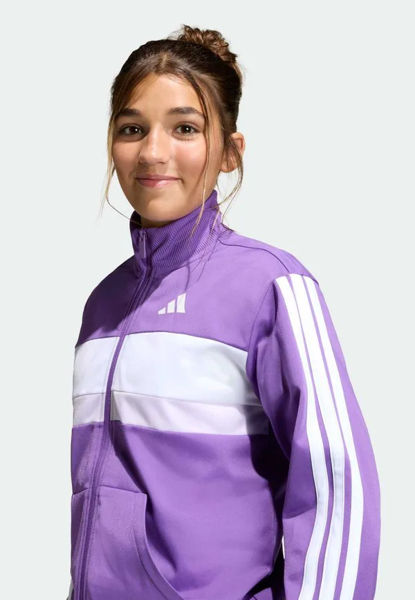Спортивный костюм с 3 полосками seasonal essentials tiberio Adidas Performance, Active Purple/White — фото 3