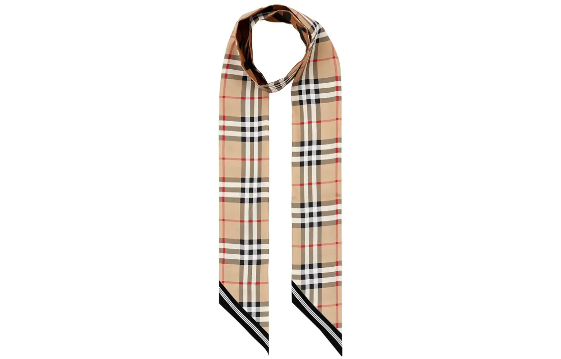 

Шарф шелковый Burberry Vintage, коричневый