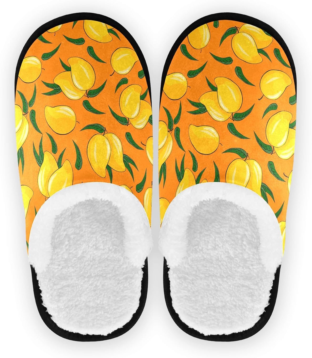 

Домашние тапочки JHKKU для женщин и мужчин, с манго, пушистые, удобные, для дома и путешествий, теплые, Fruit Mango