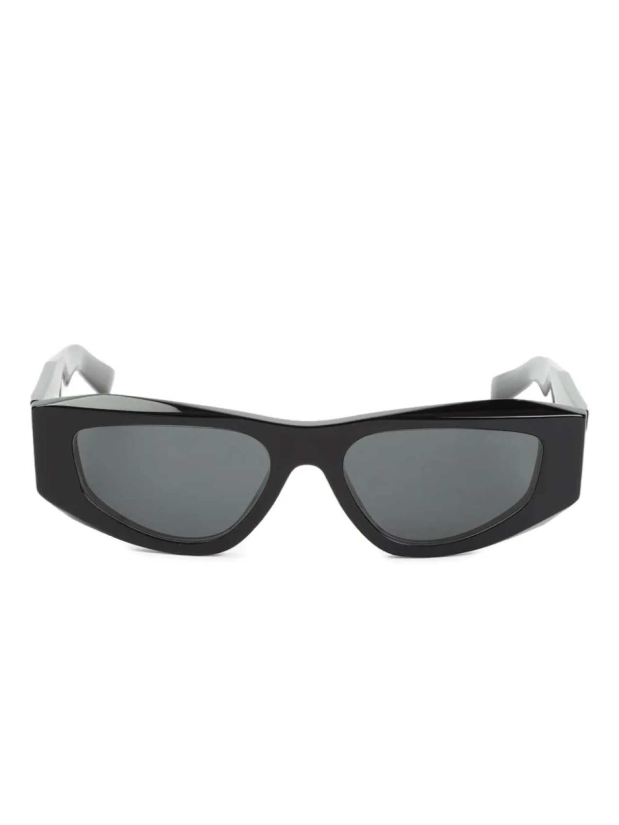 

Солнцезащитные очки в угловатой оправе Prada Eyewear, черный