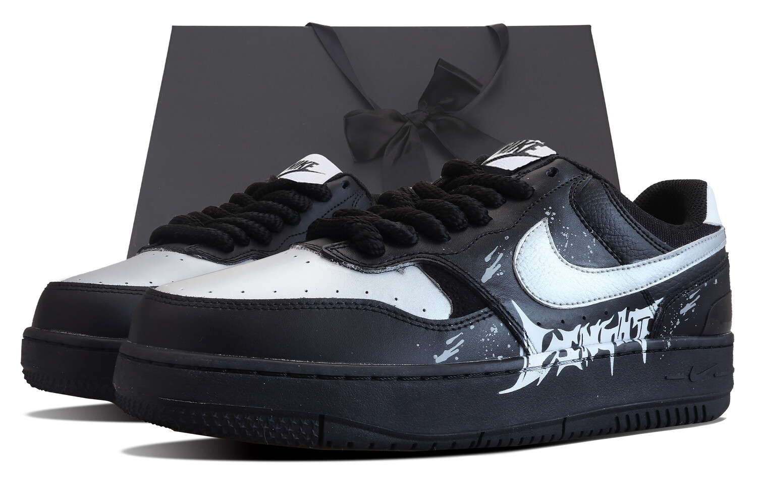 

Кроссовки Nike Gamma Force Skateboarding Shoes Women's Low-top Grey/black/white, черный