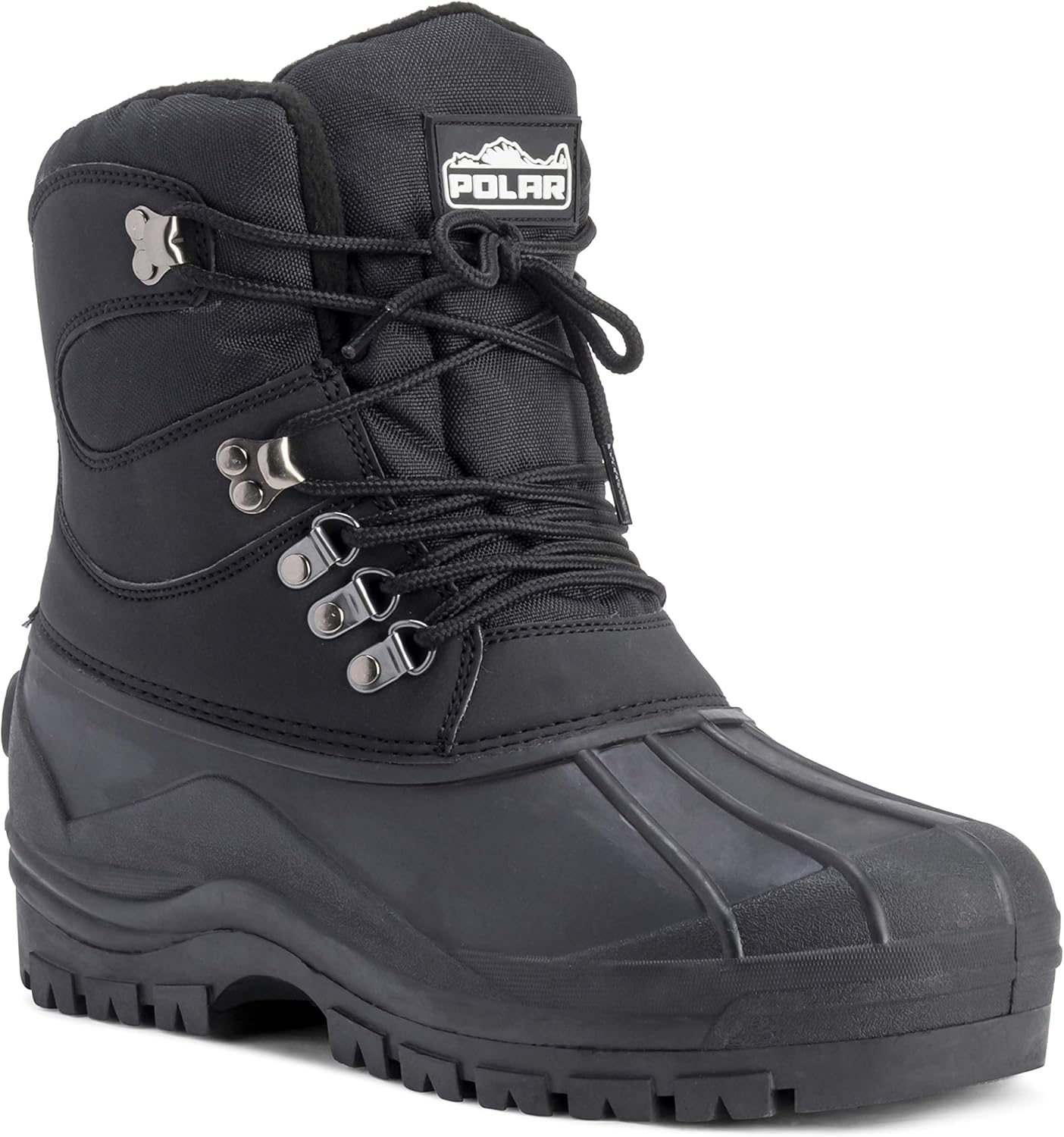 

Мужские зимние водонепроницаемые ботинки POLAR для походов и прогулок, с короткой щиколоткой, черный