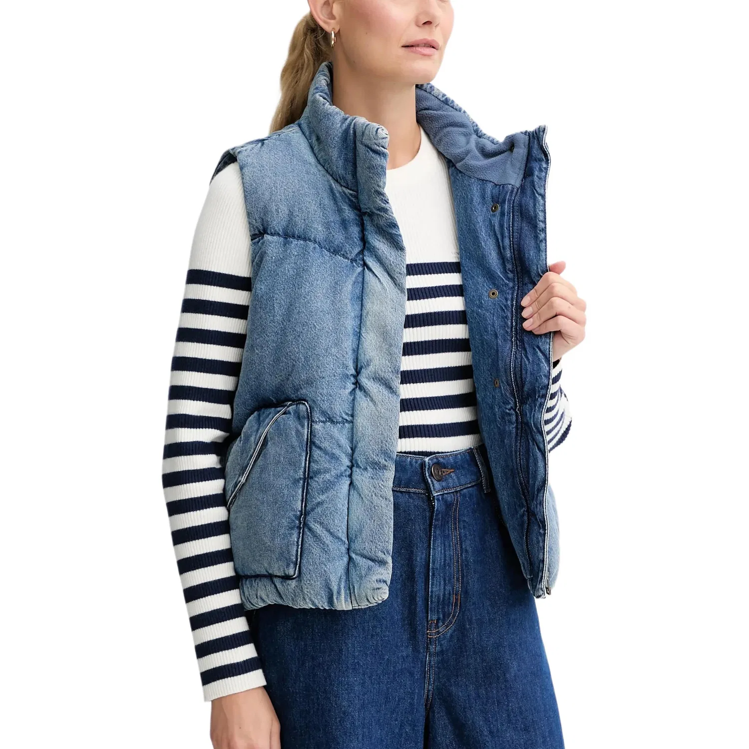 Жилет стеганый Levis Blue — фото 4