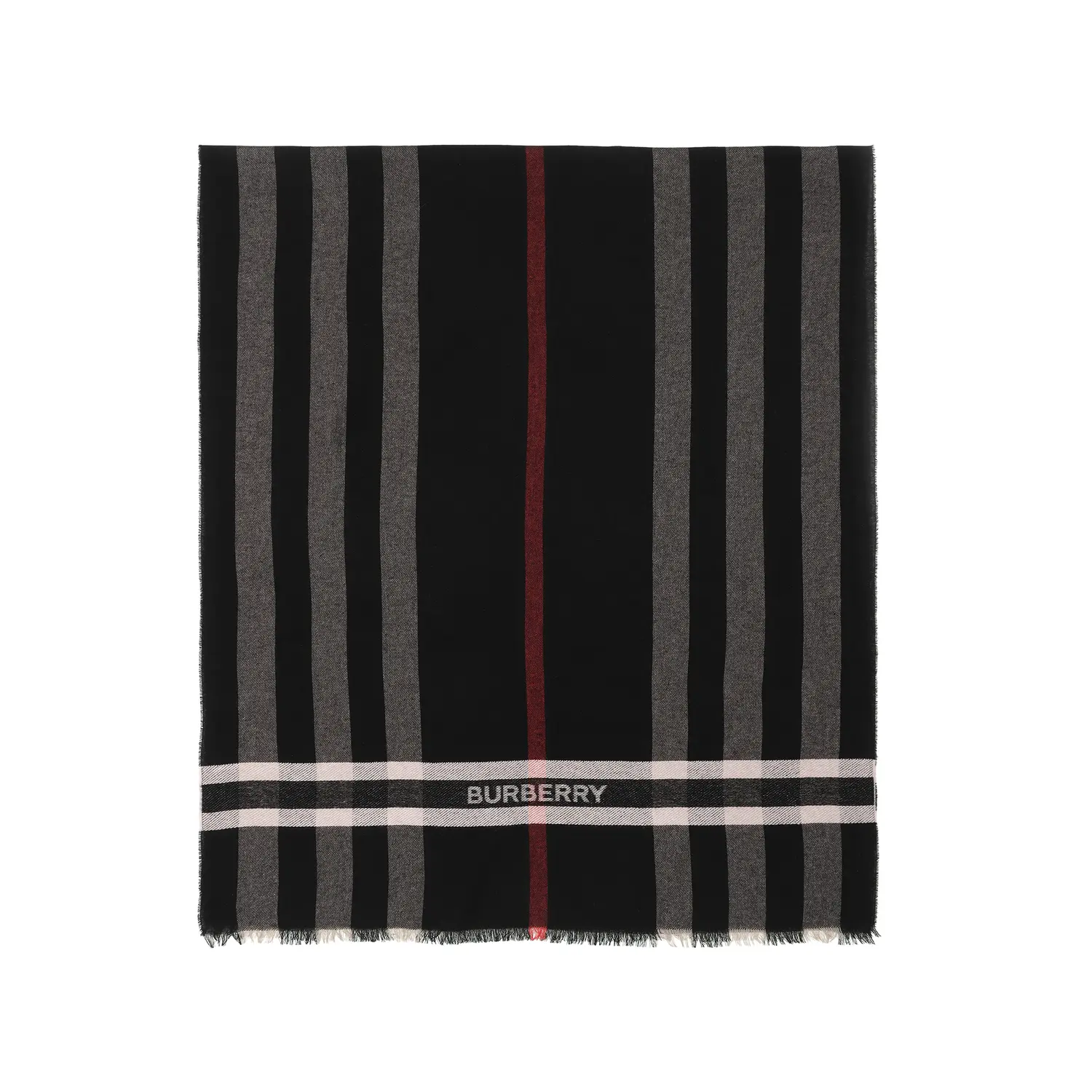 

Шарф вязаный унисекс черный Burberry