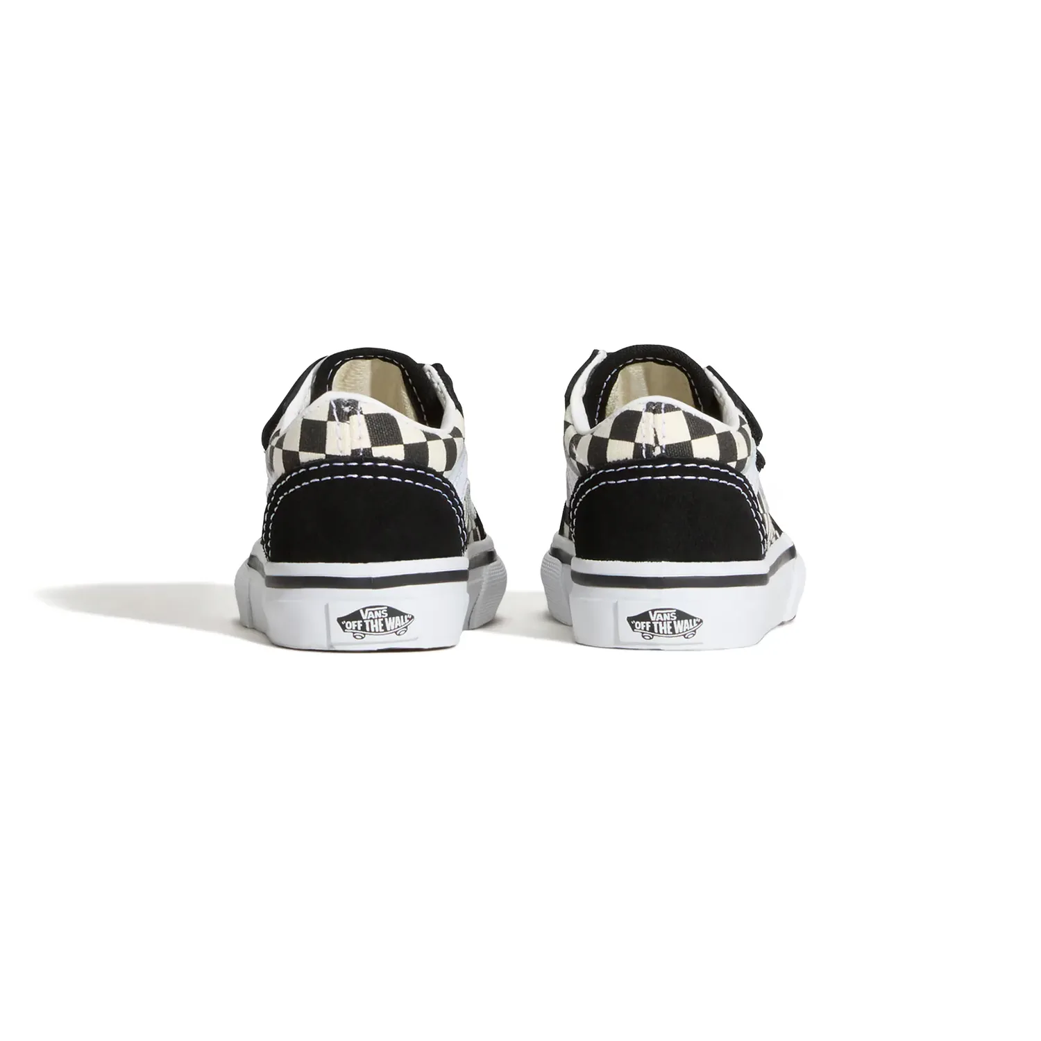 Детская повседневная кроссовка Old Skool Checher Vans, черный / белый — фото 4