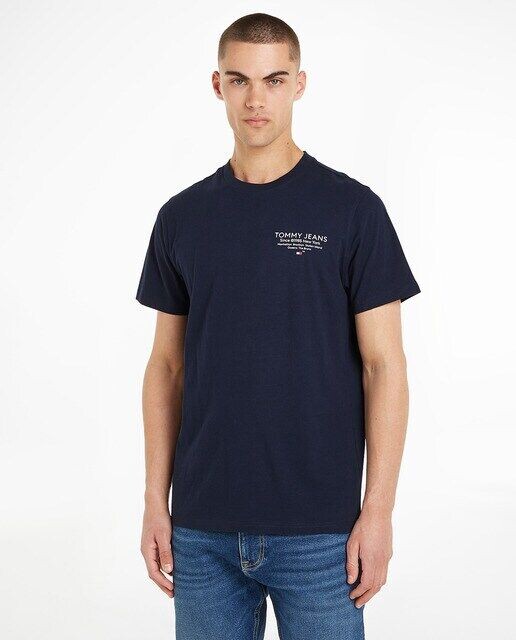 

Мужская футболка узкого кроя с короткими рукавами Tommy Jeans, темно-синий