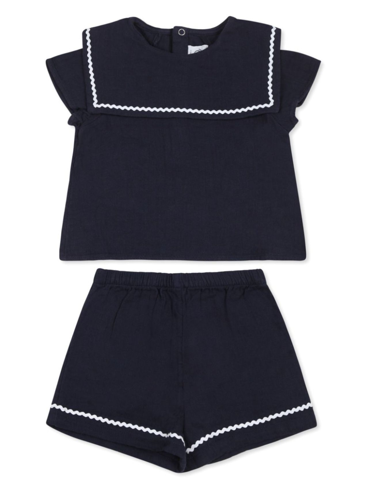 

Petit Bateau комплект из боди и шортов, синий