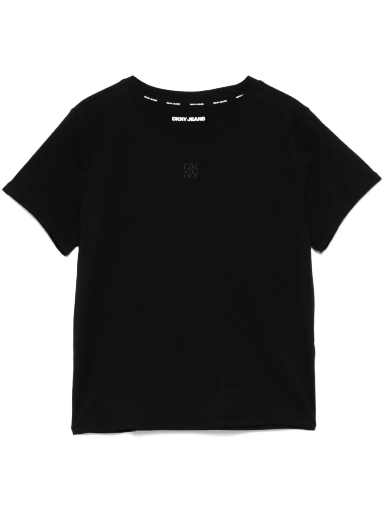 

Футболка с вышитым логотипом DKNY, черный