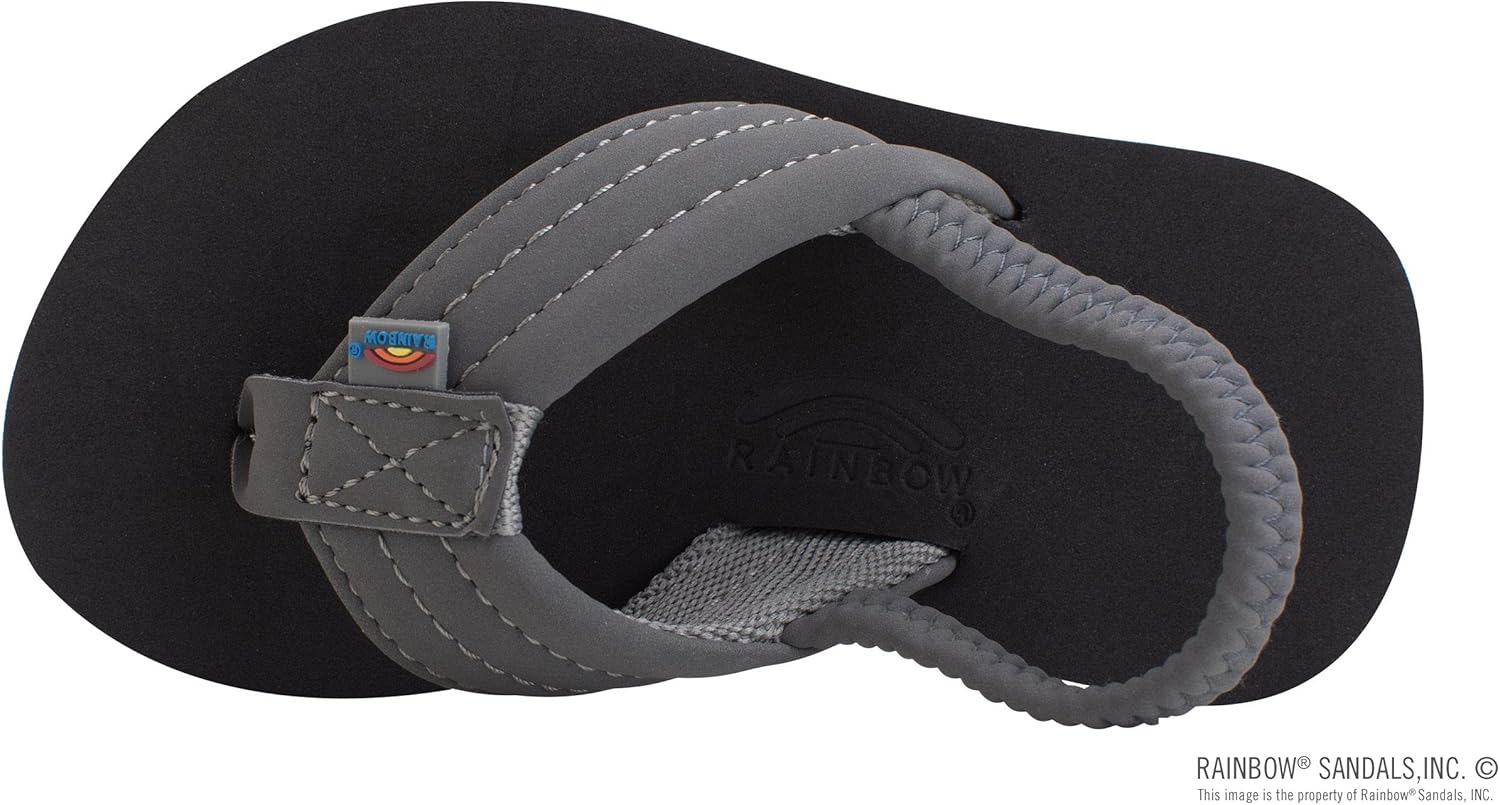 Детские сандалии Rainbow Sandals Grombow с мягкой резиновой подошвой, неопрена ремешком и задним ремешком, темно-серый — фото 3
