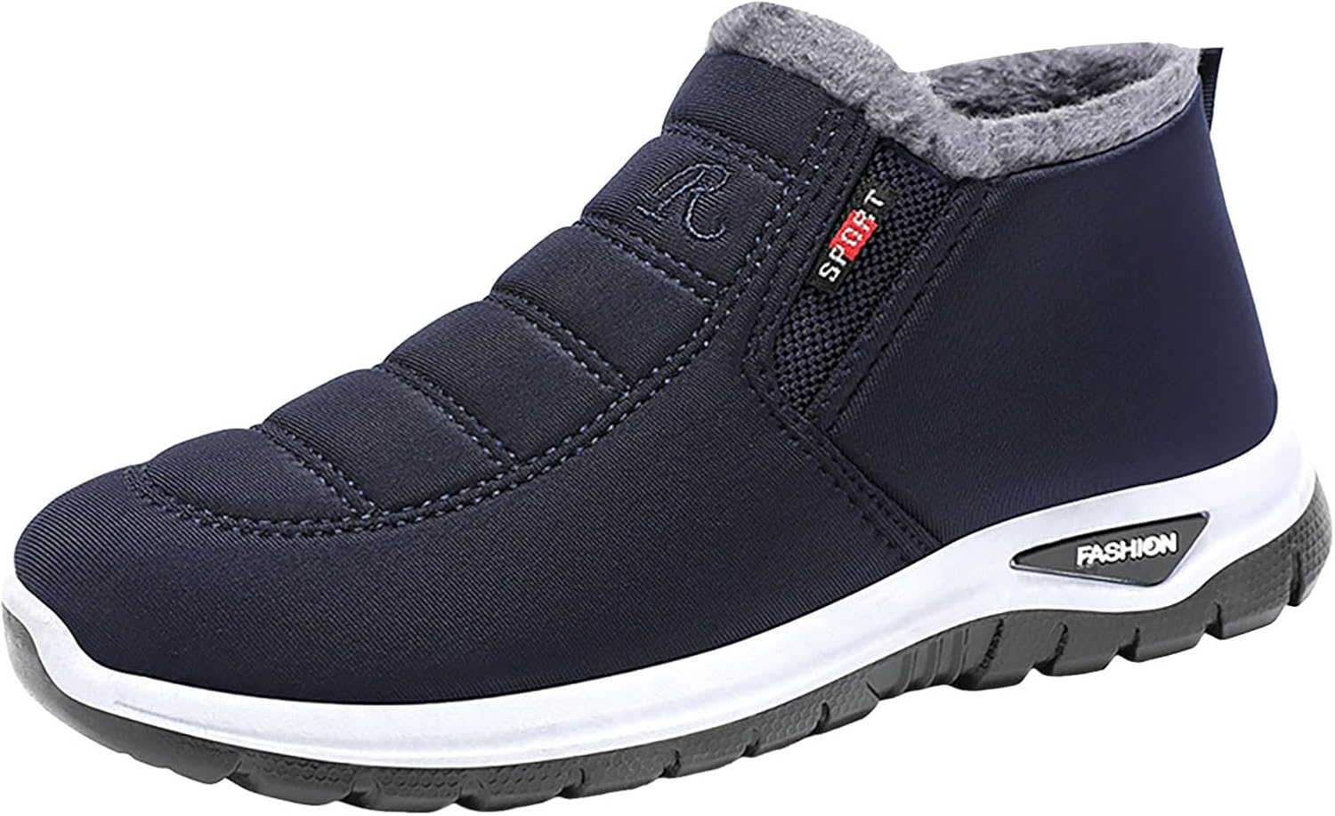 

Мужские зимние теплые ботинки IWIHMIV, повседневные уличные, противоскользящие, удобные, с флисовой подкладкой, утолщенные спортивные кроссовки, синий