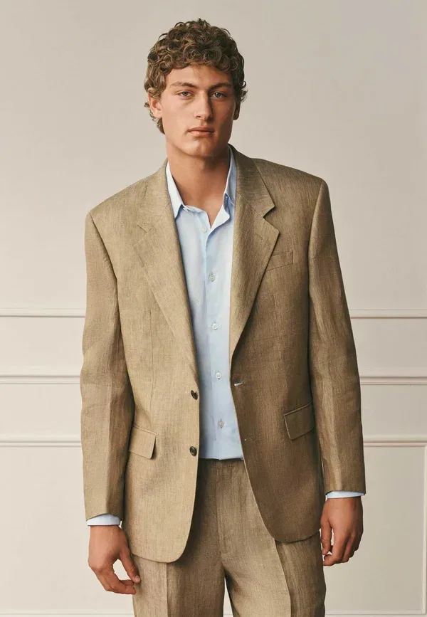 Пиджак костюмный Relaxed fit Next, tan brown, коричневый — фото 2