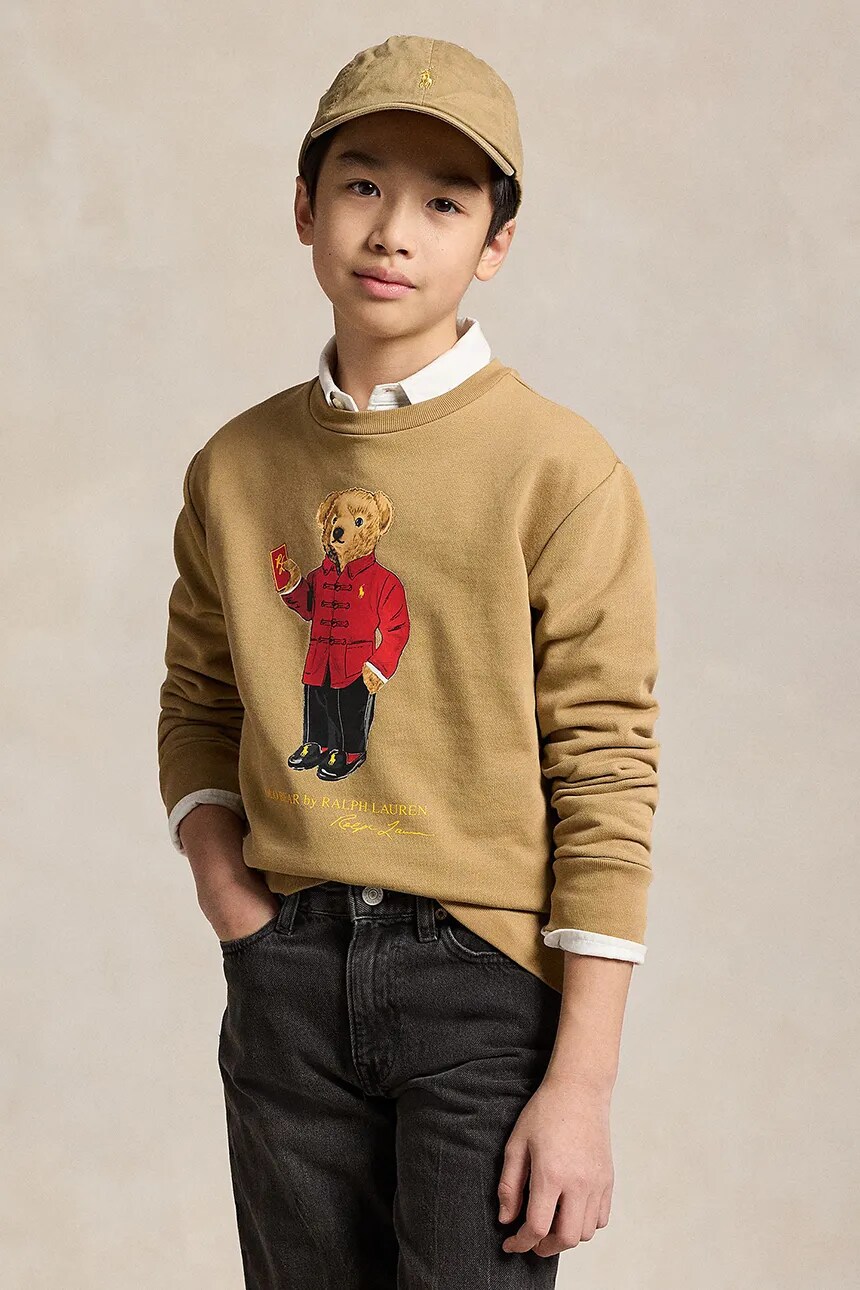 

Детская хлопковая толстовка Polo Ralph Lauren, зеленый