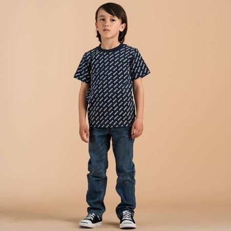 Футболка Levi's с логотипом по всей поверхности (рост 90-120 см) Levi's, Blues — фото 4