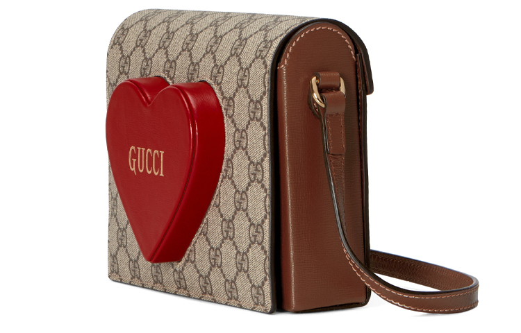 Женская сумка кросс-боди GUCCI из канваса с кожаными деталями — фото 2