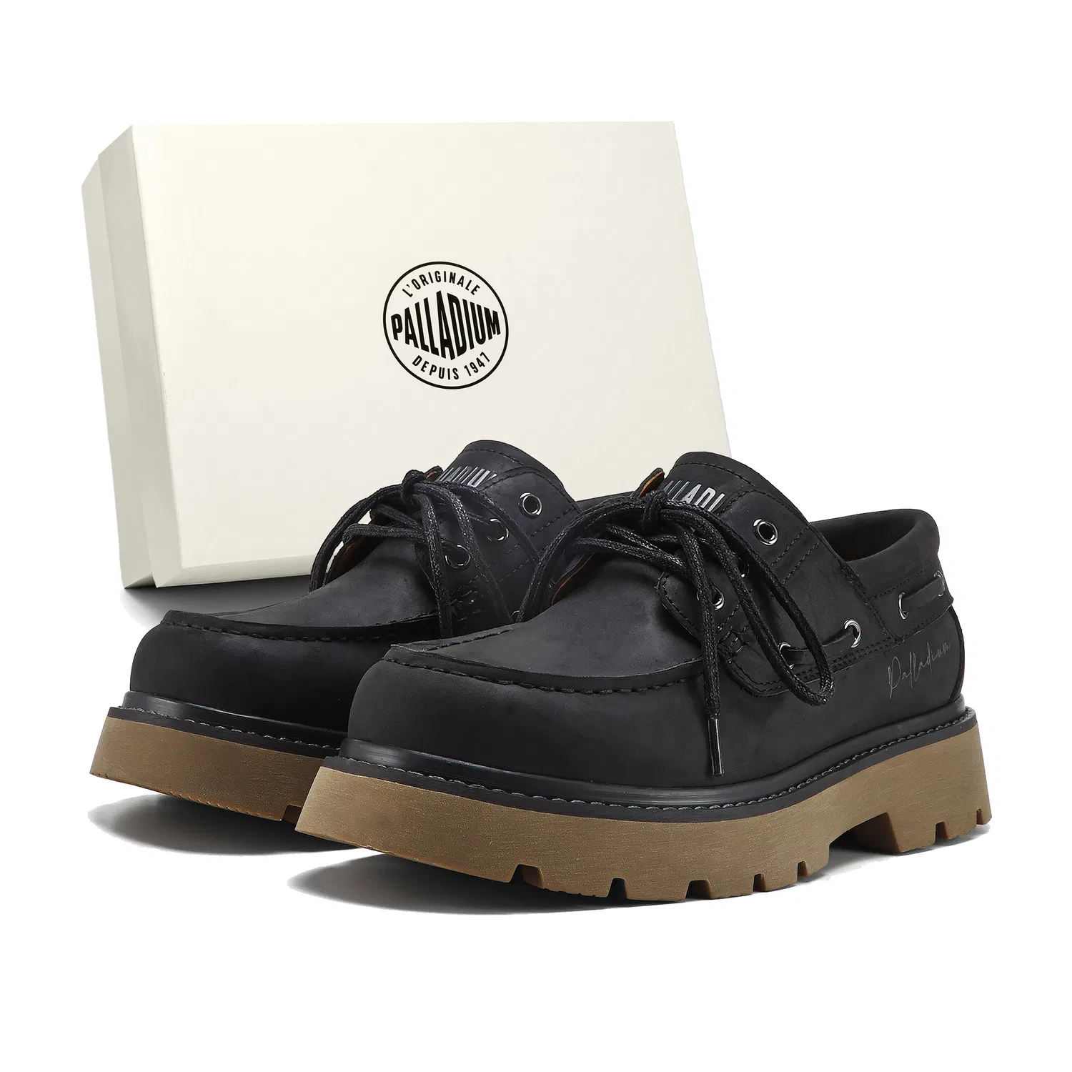 Лоферы из кожи Palladium Black