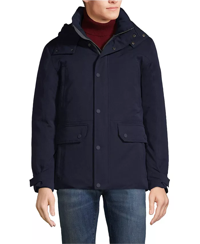 

Мужская экспедиционная куртка с пуховым утеплителем Waterproof Lands' End, синий