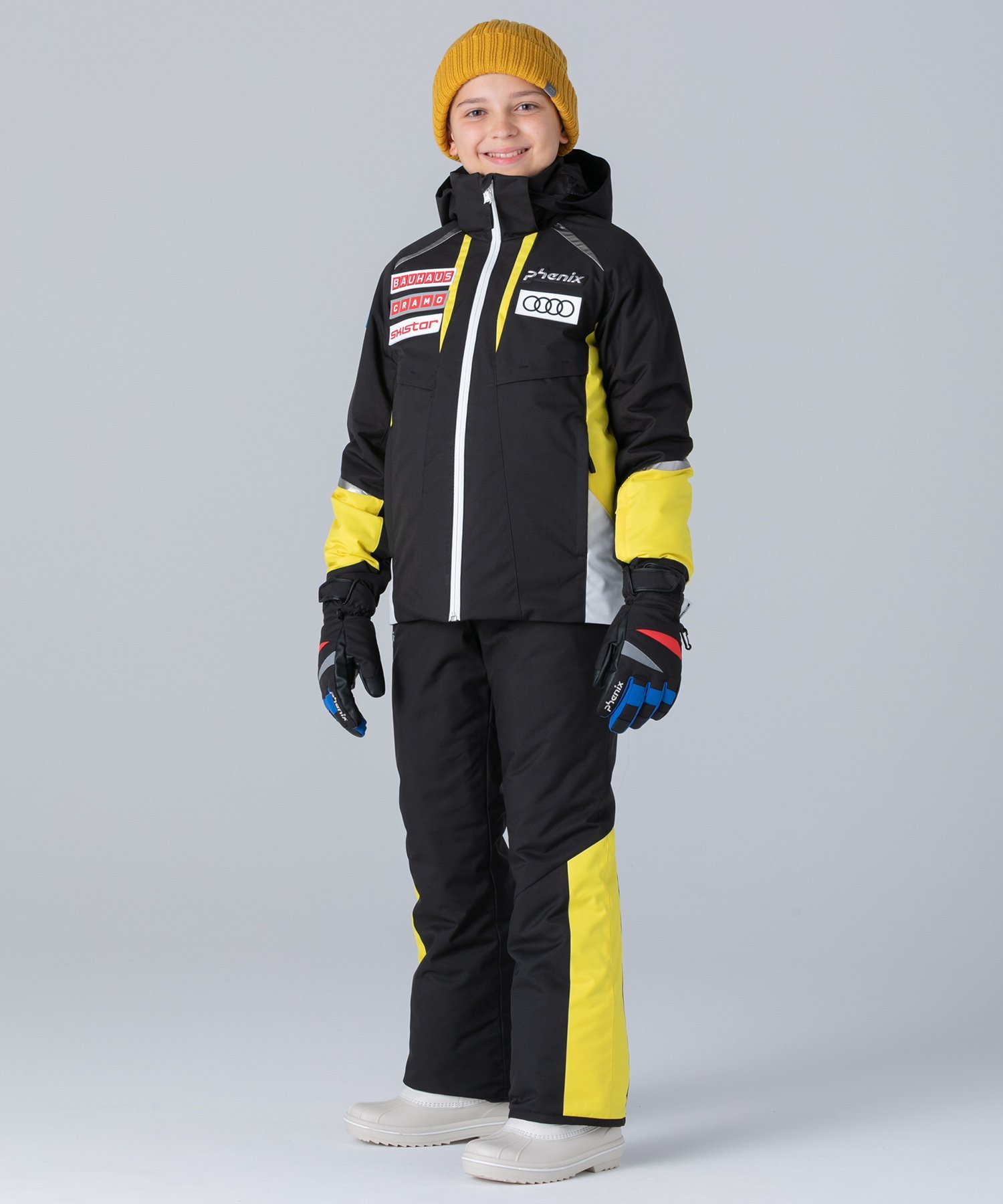 Детский двухсекционный костюм Phenix Skiwear Sweden, BLACK — фото 2