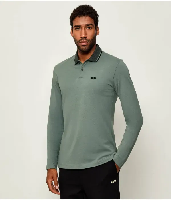 Поло PL_League Plisy regular fit Boss Green, зеленый