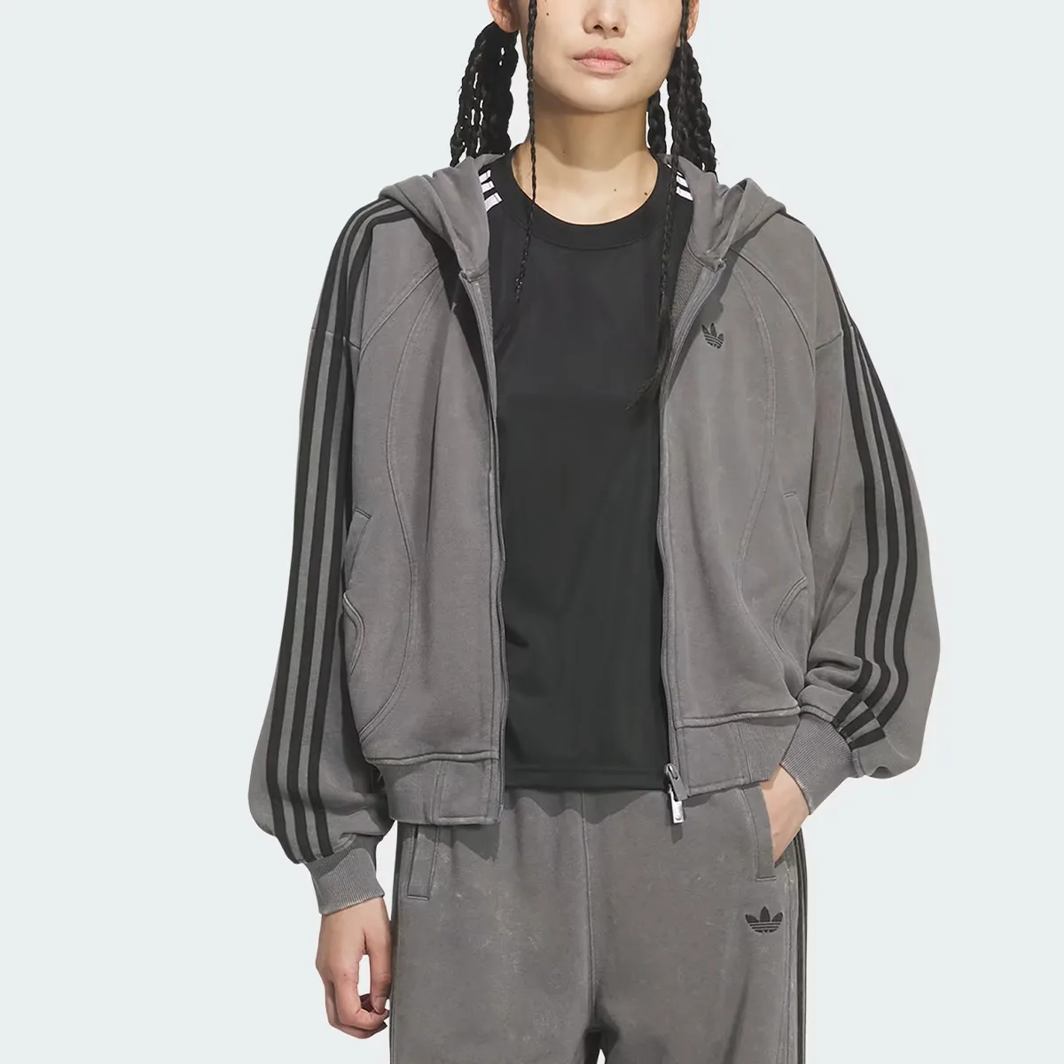 Куртка TG FZ унисекс Adidas Originals, серый — фото 3
