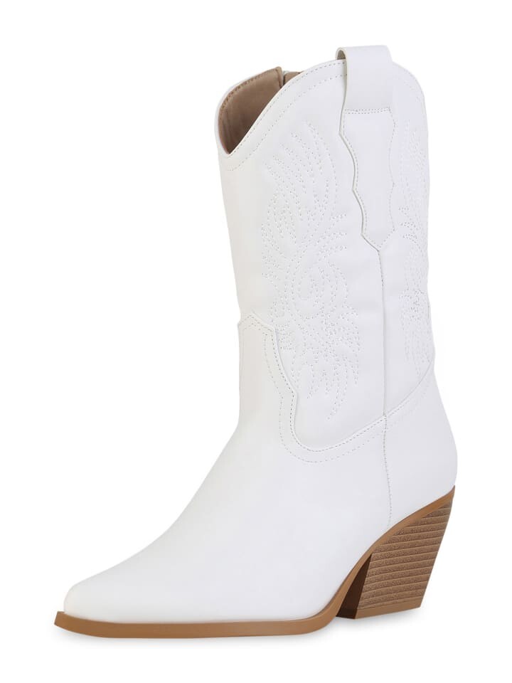 Ботильоны VAN HILL Cowboy Boots Allison, белый