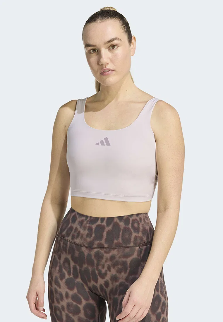 Топ-бра на косточках, Power Light Support Bra Tank Top Adidas, фиолетовый