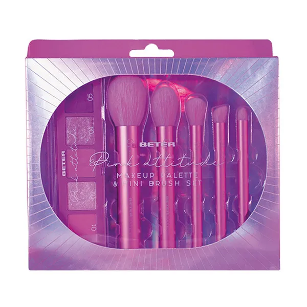 

Кисти + набор палитр Pink Attitude Makeup Palette & Mini Brush Set Beter, 1 UD
