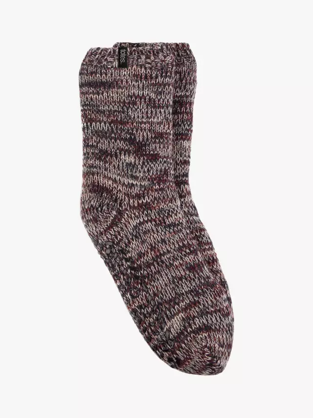 

Носки totes Men's Chunky Twist Sherpa Lined Slipper, разноцветный