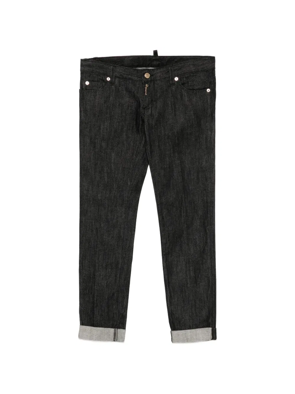 Джинсы с подворотами Dsquared2, черный