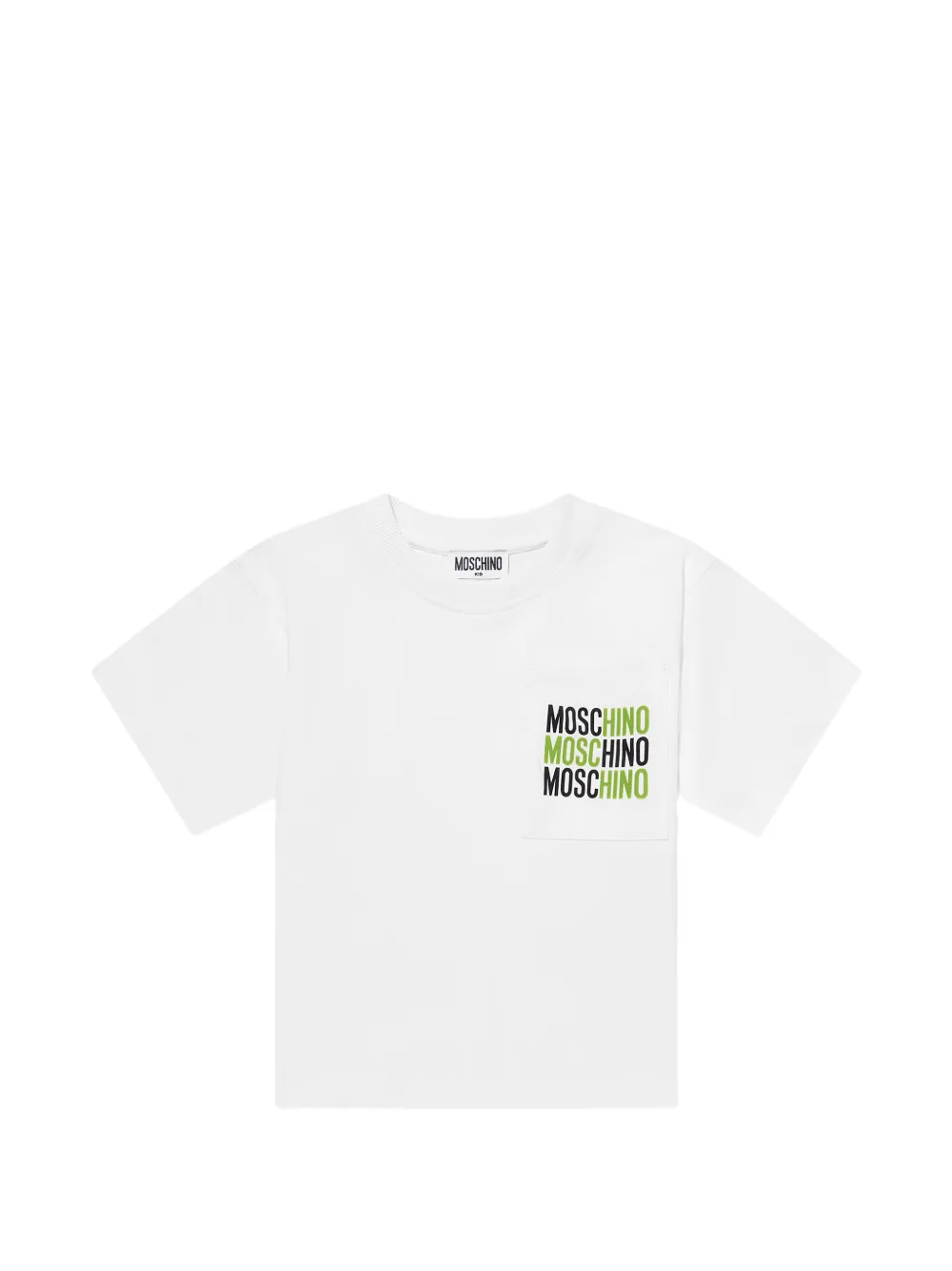 Комплект из футболки с логотипом и шортов на кулиске Moschino Kids, белый — фото 2