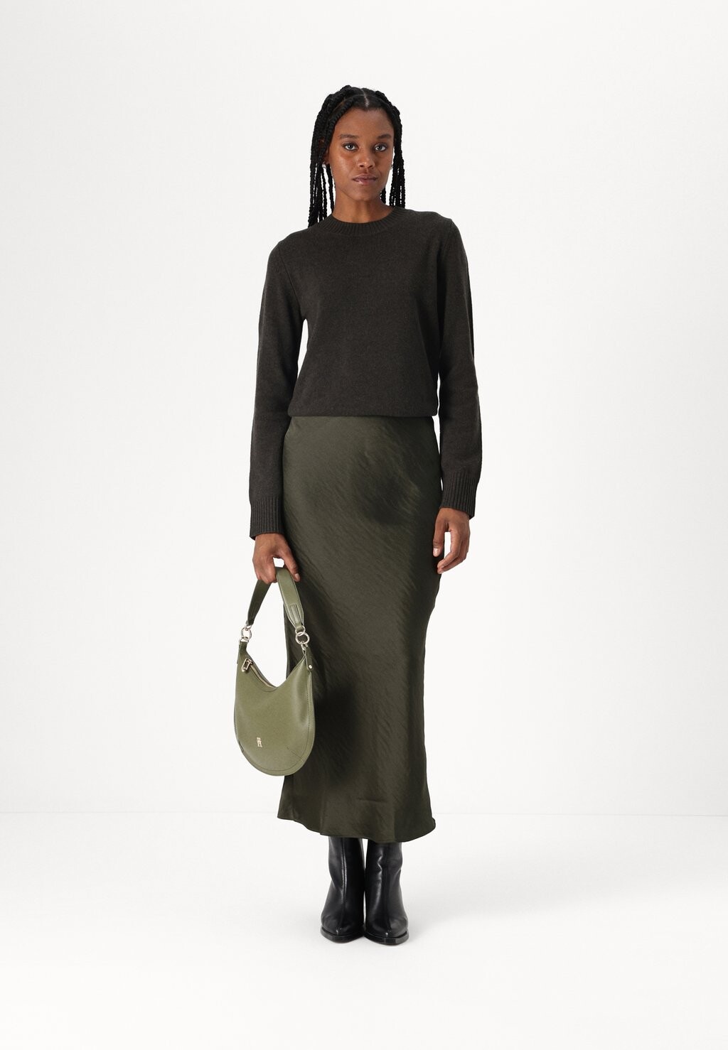 

Юбка-карандаш AGNETA LONG SKIRT Samsøe Samsøe, темно-зеленый