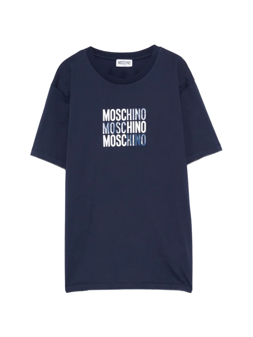 

Футболка с принтом Moschino Kids, синий