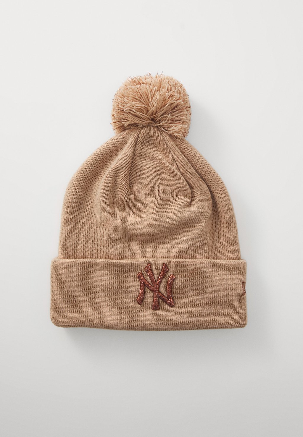 

Шапка METALLIC BOBBLE BEANIE New Era, песочный
