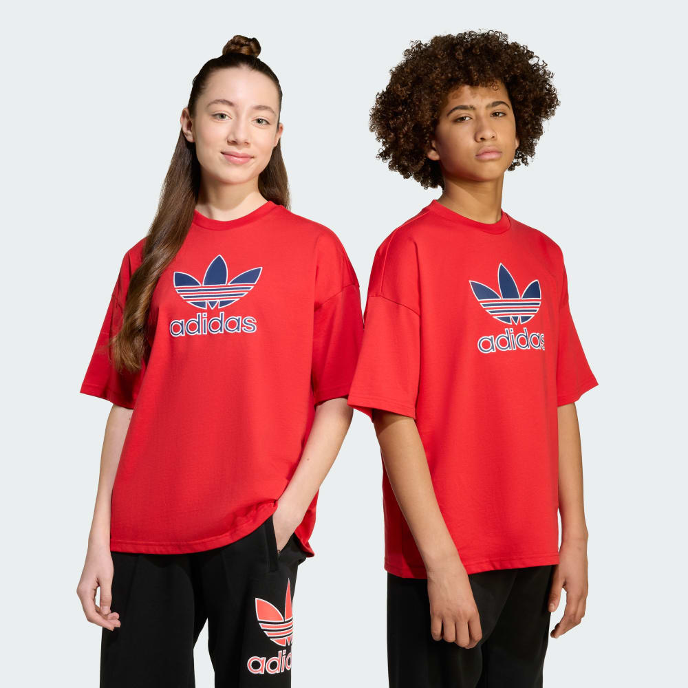 

Футболка Adidas Oversize Trefoil Tee, цвет Better Scarlet
