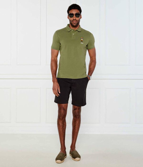 Рубашка поло Custom slim fit Polo Ralph Lauren, зеленый — фото 2